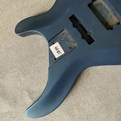 Unknown Metallic Blue 4 String Bass Basswood Body - Blue image 7