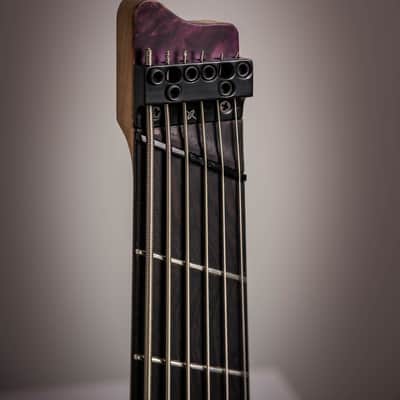 Headless bass bridge 6 strings with individual base for fanned multiscale by Nova Guitar Parts image 4