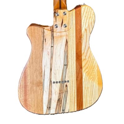 150 yr old Iowa farmhouse siding Topped Thinline Telecaster - Rubio Monocoat - Custom Pickups image 6