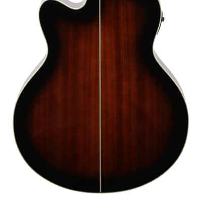 Ibanez AEB10E Acoustic Electric Bass Guitar Dark Violin Sunburst image 6