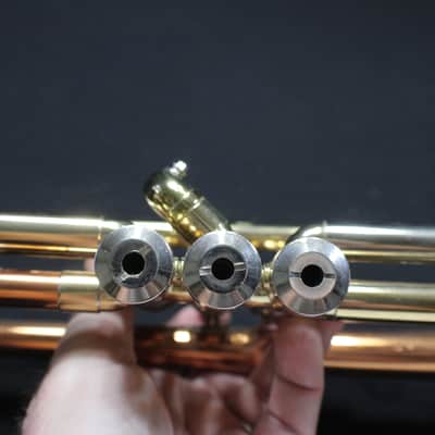 A Beautiful Conn Director Shooting Stars Tri-Color Bb Trumpet in it's Original Case   # 22 T image 13