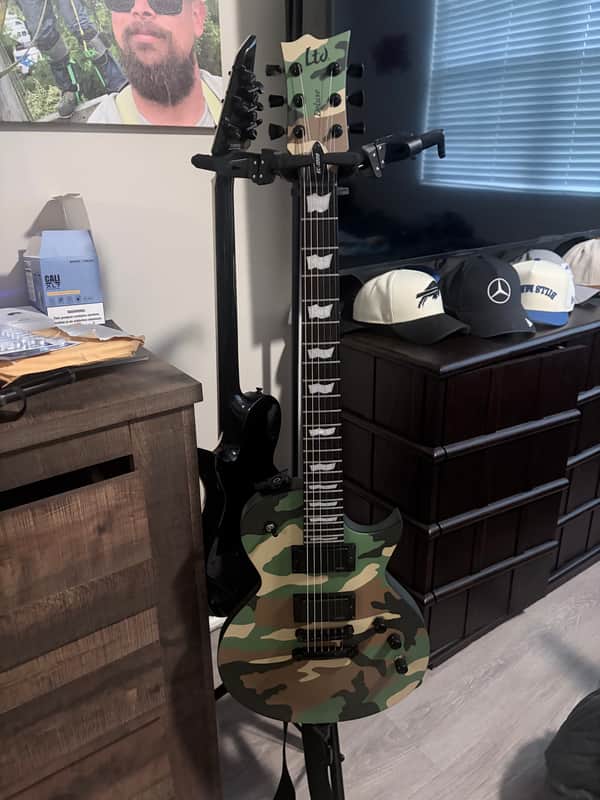 ESP LTD EC-1000 2023 - Present - Woodland Camo Satin image 1