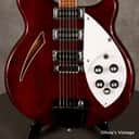 1968 Rickenbacker 375 Checkerboard Binding Burgundy Burgundyglo