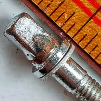 Rogers 1+2.5"T-Rod Snare/Floor Tom Drum Chrome60s Powertone Tension-Lug-Screw*VG image 2