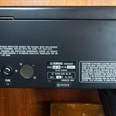 YAMAHA CS-30 CS30 Vintage ANALOG SYNTHESIZER / SEQUENCER w/ case image 9