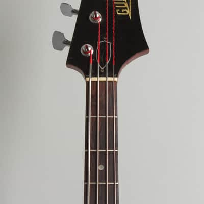 Guild Jet Star Solid Body Electric Bass Guitar (1966), ser. #SD-280, black tolex hard shell case. image 5
