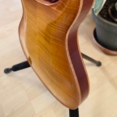 1999 PRS McCarty Hollowbody II 10 Top Moon Inlay Amber Vintage Sunburst Hollow Body Archtop AAA Figured Flame Curly Maple Ten Top Wide Fat 90s 1990's Electric Guitar Custom Inlays image 23