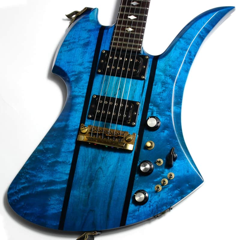 1980 BC Rich USA Mockingbird Transparent Blue Flamed Maple w Original Case