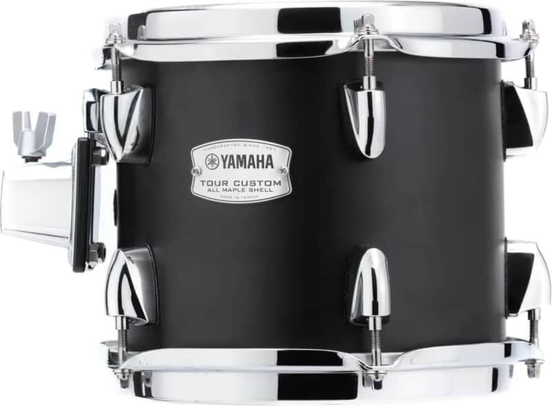 Yamaha Tour Custom Maple 8x7 Tom - Black Licorice Satin, NEW! image 1