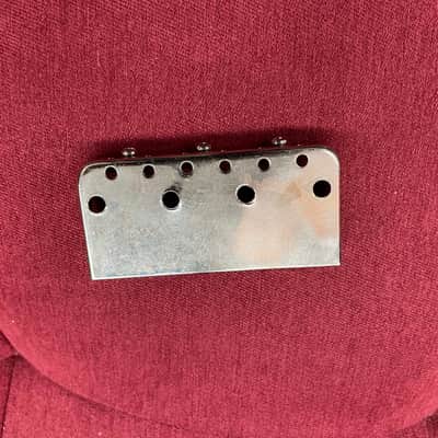 3-Saddle Custom "Cut-Off" Vintage-Style Telecaster Bridge with Compensated Saddles - Nickel image 3