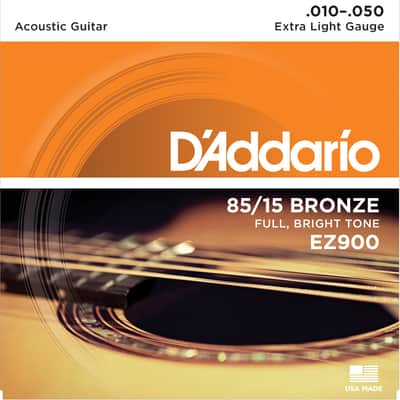 D'Addario EZ900 85/15 Bronze Acoustic Guitar Strings Extra Light 10-50