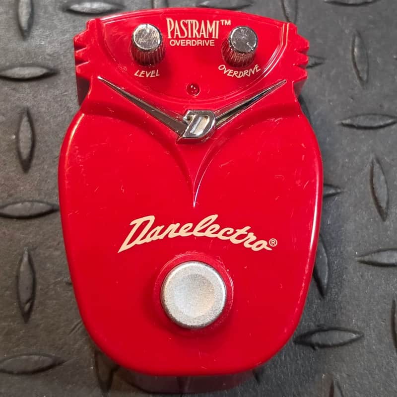 Danelectro Pastrami Overdrive 2010s - Red DJ-1 Food Series Missing Back Rubber image 1
