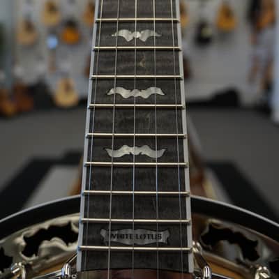 Deering White Lotus 5-String Banjo Natural image 5