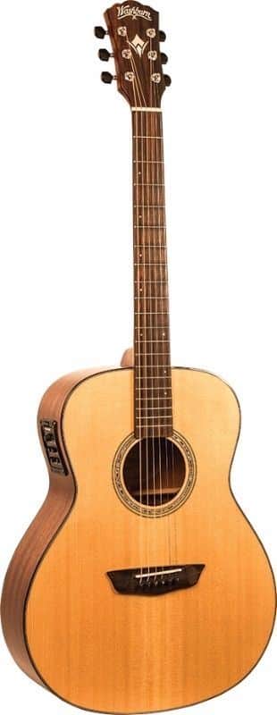 Mint Washburn Woodline Model WLO100SWEK Acoustic Electric Solid Wood Guitar with Case image 1