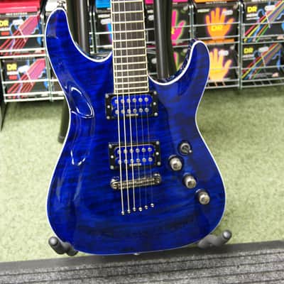 Schecter Diamond Series C-1 Exotic Star in blue (Made in Korea) S/H image 6