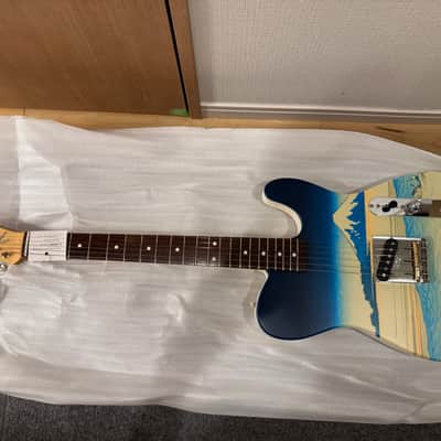 Fender Made in Japan Art Canvas Esquire Hokusai 2024 - Tama River image 2