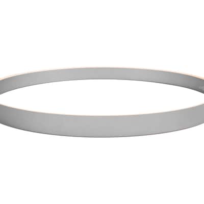 DW 22" Maple Bass Drum Hoop - Satin Metallic Silver image 1