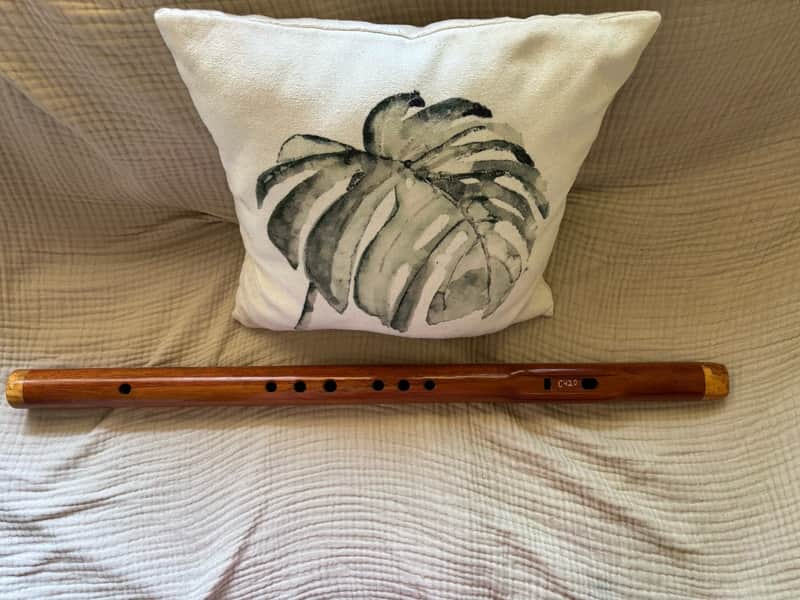 Woodsounds Low D Native American Style Flute Mahogany 31” Handcrafted image 1