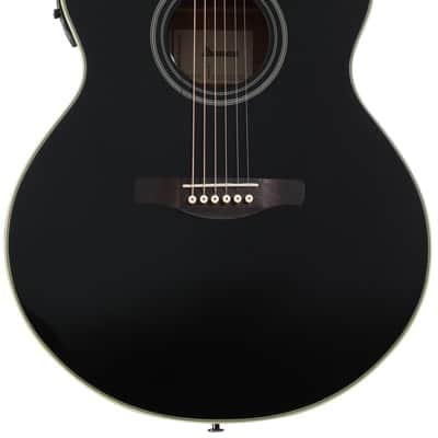 Ibanez AJ70M1E Artwood Jumbo Acoustic-electric Guitar - Black High Gloss image 3