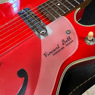 1967 Coral Vincent Bell Firefly Red Danelectro image 4