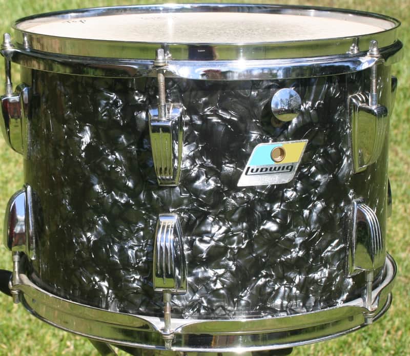 Early 1970s Ludwig 9x13 tom in Black diamond pearl. image 1