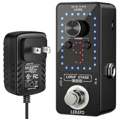 LEKATO Guitar Looper Pedal with 9V 0.6A Looper Pedal Power Supply Effect Loop image 1