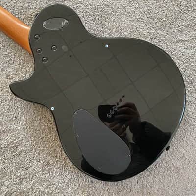 LAG Glossy Black HH Electric Guitar, Solid Mahogany Body, Mahogany Neck, Rosewood Fretboard image 16