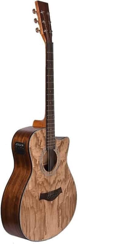 Acoustic Electric Guitar - Electric Acoustic Guitar (Ash Wood) - Semi Acoustic Guitar with Pickup & Inbuilt Tuner - Electro Guitars for Beginners & Professionals image 1