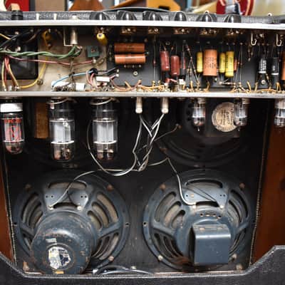1959 Fender Bassman 5F6-A 4x10 Combo Modified Black Tolex Pre-CBS image 13