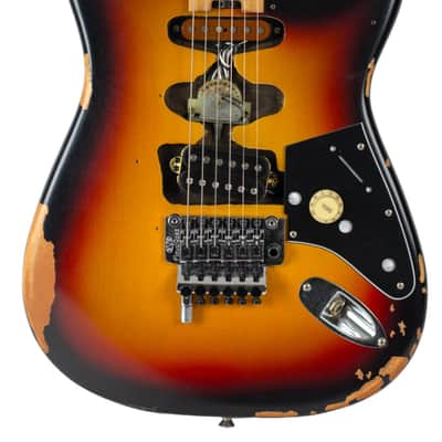 New EVH Limited Edition Relic Series Frankenstein "Frankie" Vintage Sunburst #EVH2114799 image 3