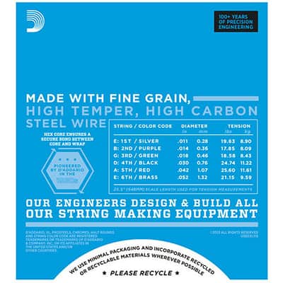 D'Addario EXL116 Nickel Wound .011-052 image 2