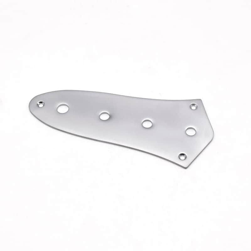 KD By AxLabs Steel J-Bass Style Control Plate, 4-Hole Deluxe - Satin Chrome image 1