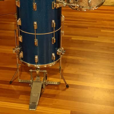 Rogers Cocktail Drum 24x15 1965 Blue Sparkle image 1