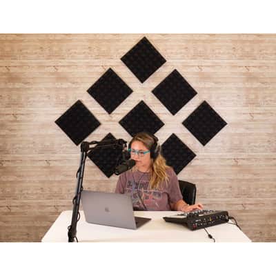 Gator 2" Thick 12x12" Acoustic Foam Panel Studio Soundproofing Wall Tiles 8 Pk image 6
