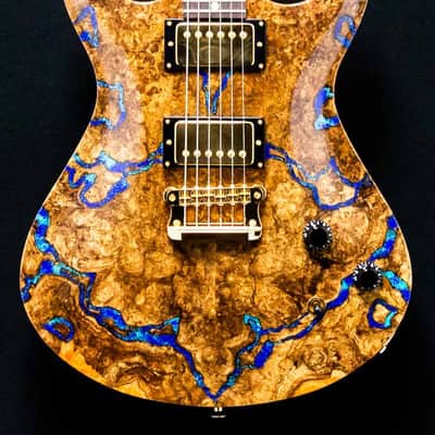 Knaggs Keya - Natural Spalt Maple - Blue Lapis Inlays - Gloss - OHSC - Call for Best Price !!! image 2