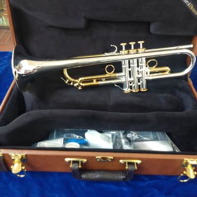 New Carol Brass CTR-5000L-GST-Bb-SRL Mariachi Model Bb Trumpet - Silver Plate/Gold Lacquer with Case image 1