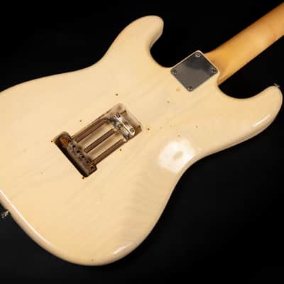 2013 Haar Traditional S Old Headstock - Nitro Blonde Light Aged | Custom Stratocaster 1-Piece Swamp Ash Body Maple Fretboard Amber Pickups | Case image 11