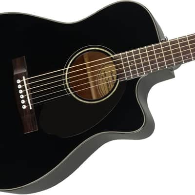 Fender CC-60SCE Concert Cutaway Acoustic Guitar, with 2-Year Warranty, Black image 7