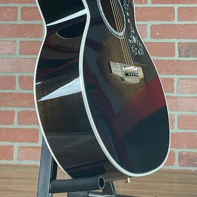 Takamine EF450C-TT TTB NEX Thermal Top Acoustic-electric Guitar - Transparent Black Burst image 10