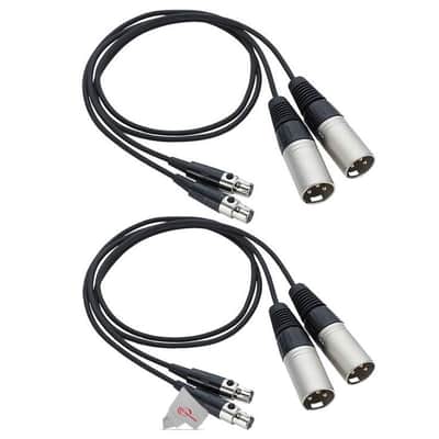 2x Zoom TXF-8 TA3 to XLR Cable (Pair) image 1
