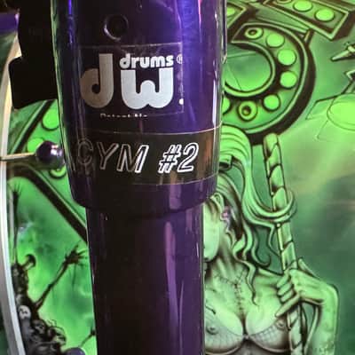 Rikki Rockett's Poison, Rockett Drum Works "Zombie" Kit: 22", 12", 14", 16", 6x14" Snare.  Purple Hardware 2012 - Custom Graphics By Craig Fraser. SIGNED! image 20