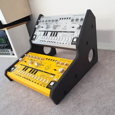 Behringer TD3 RD6 RD78 Black Valchromat Dual Wooden Stand image 1