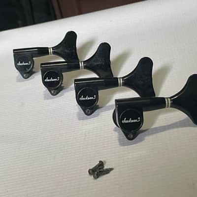 1980's MIJ Charvel Jackson Model Series 4 In Line GOTOH Black Bass Guitar Tuners Tuning Pegs image 3