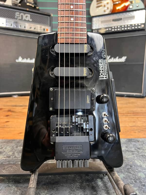 Hohner G3T Headless Gloss Black Electric Guitar | Reverb