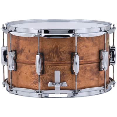 Ludwig LC608R Copper Phonic 8"x 14" Smooth Shell Snare Drum with Imperial Lugs, Raw Copper image 3