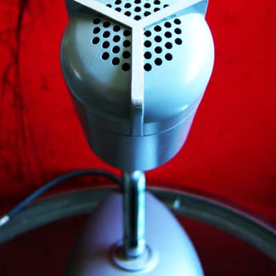 Vintage 1950's Altec 633A dynamic microphone "Salt Shaker" w period stand & cable High Z PROP 8 image 6