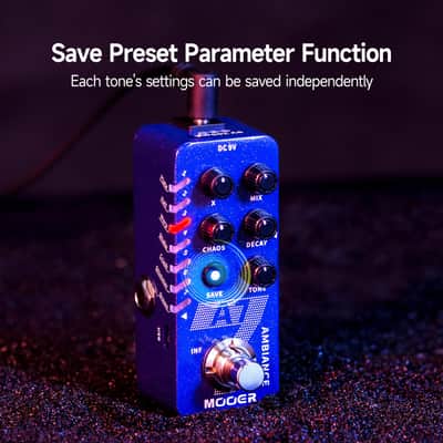 MOOER A7 Reverb Guitar Pedal Ambiance Versatile with 7 Diffrevent Rever Effects And Save Setting Function (Price includes the import duty for US buyer) image 5