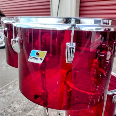1970s Ludwig Vistalite Quadra-Plus Drum Set with Single-Color Finish image 10