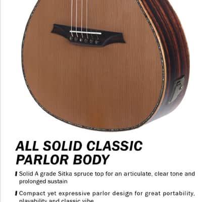 Bromo BAR 6 E SOLID TOP PARLOR SIZE ACOUSTIC GUITAR image 5