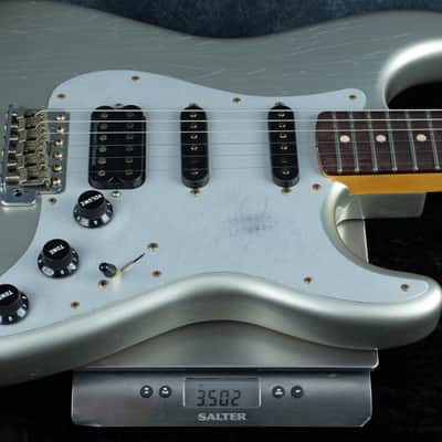 Fender Custom Shop HSS Strat Journeyman Relic Inca Silver R144043 image 5